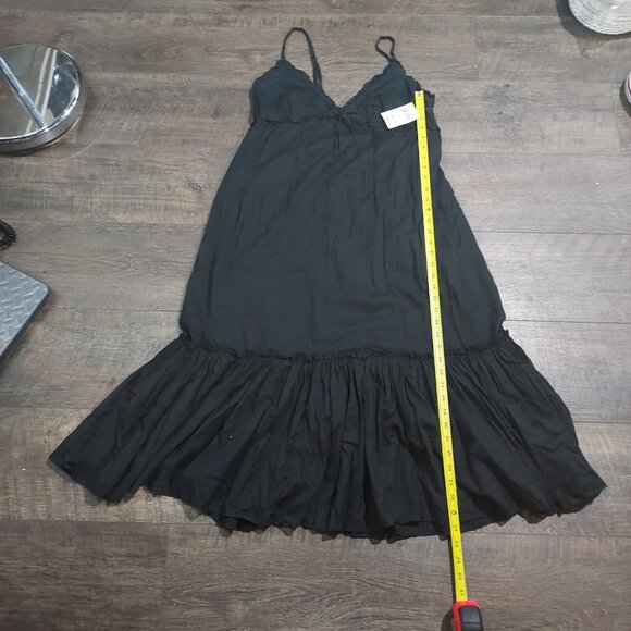 Lucky Brand Peasant Boho Beach Sundress Vneck Ruffled Lined Midi Size L NWT - Picture 8 of 14